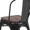 Flash Furniture Black Metal Stackable Chair with Wood Seat, PK4 4-CH-31230-BK-WD-GG - alternate 9